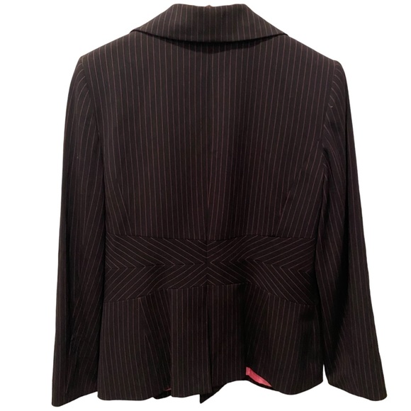 Liz Claiborne Suits Black Pink Pinstripe Blazer Suit Jacket - Picture 2 of 11